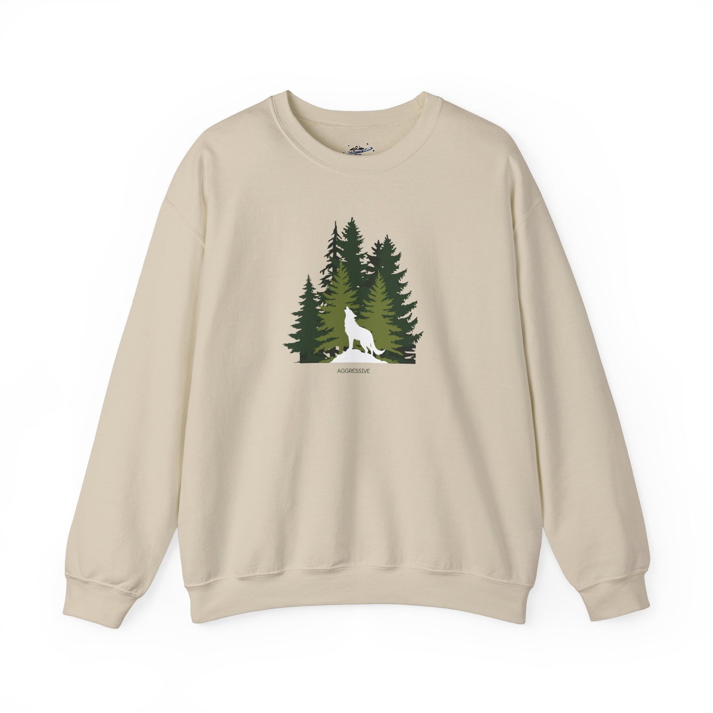 Adventure Awaits Crewneck Sweatshirt - Unisex Heavy Blend with Forest Design