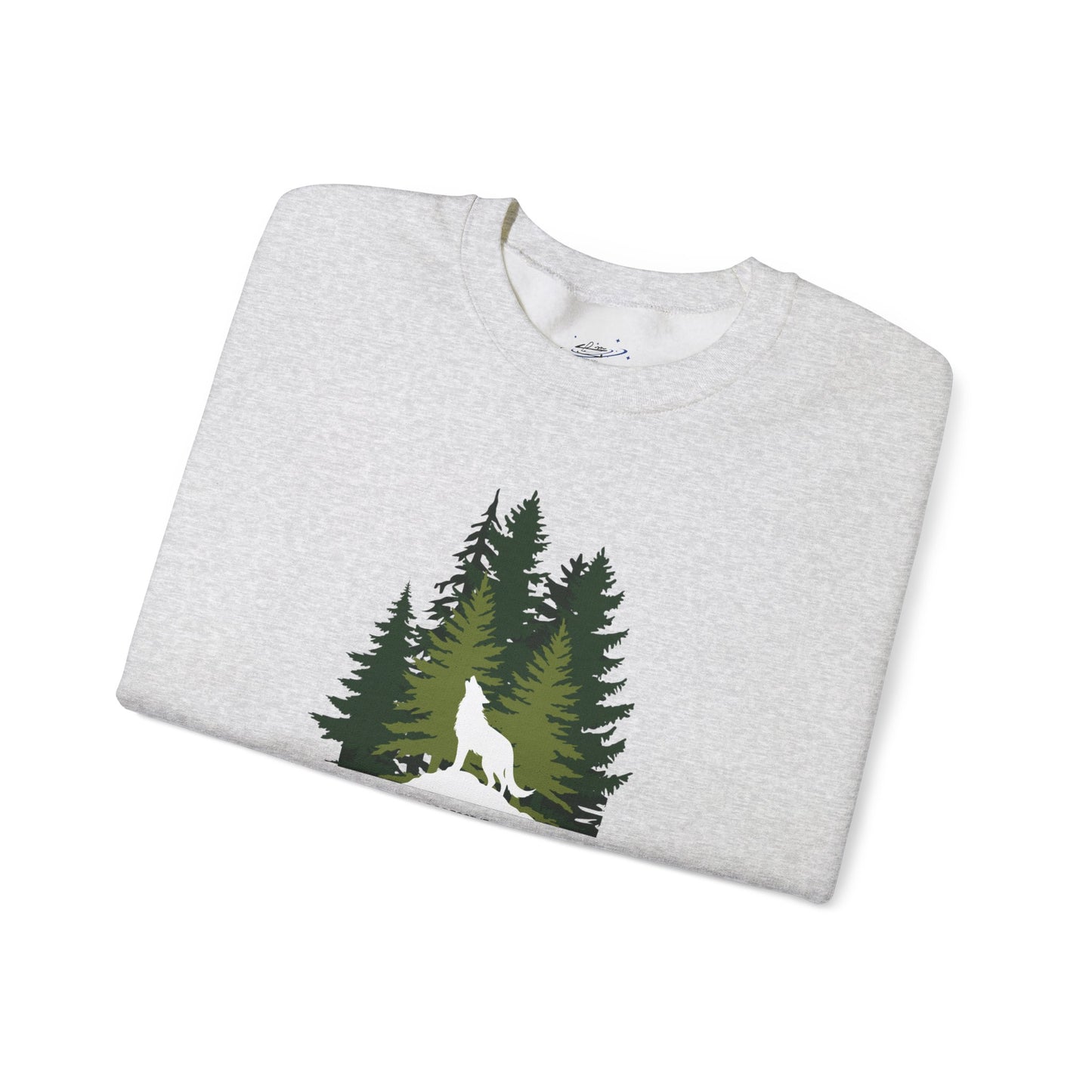 Adventure Awaits Crewneck Sweatshirt - Unisex Heavy Blend with Forest Design